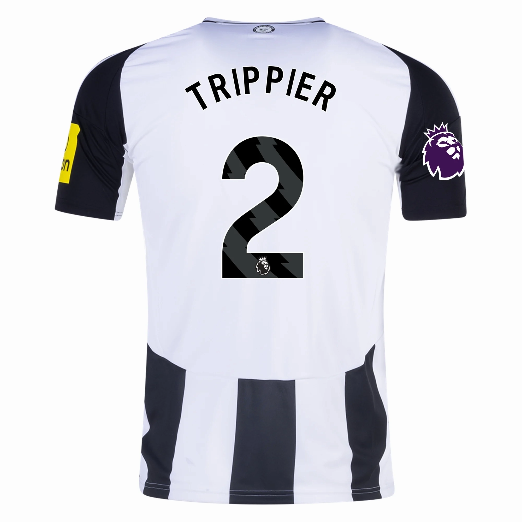 adidas Newcastle United Kieran Trippier Home Jersey w/ EPL Patch 24/25 (Black/White) Athlete Focus Hyper Breathable