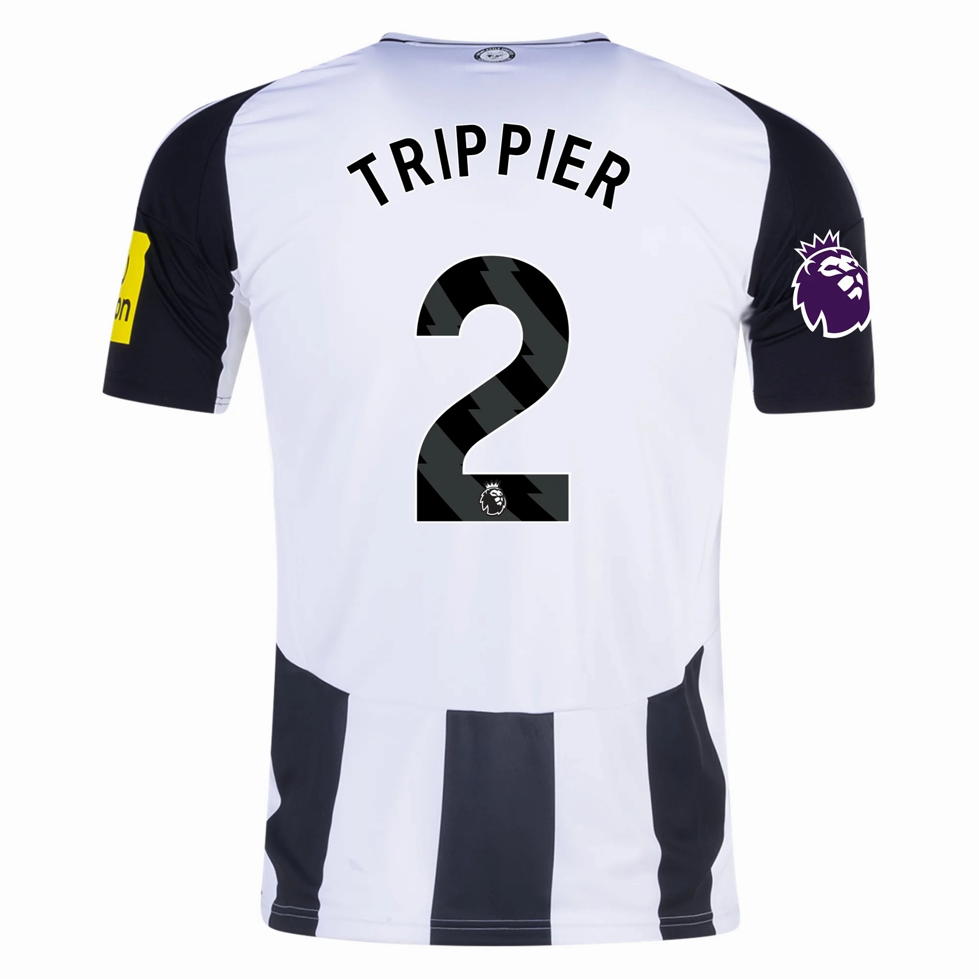 adidas Newcastle United Kieran Trippier Home Jersey w/ EPL Patch 24/25 (Black/White) Easy Stretch No Drag