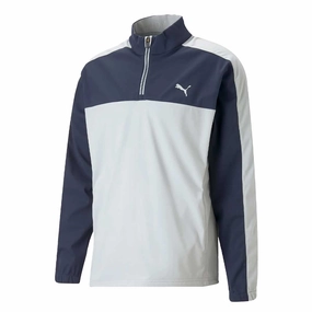 Athletic Performance Puma - Men's Momentum Woven Quarter Zip Pullover Sweater (537468 02)