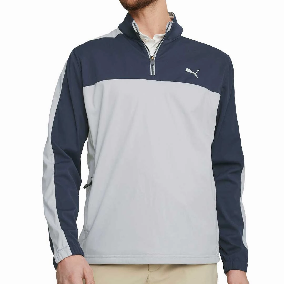 Puma - Men's Momentum Woven Quarter Zip Pullover Sweater (537468 02) Anti Fade Technology