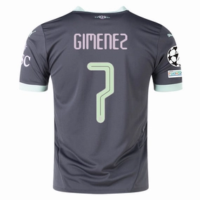 Puma AC Milan Santi Gimenez Third Jersey w/ Champions League Patches 24/25 (Shadow Gray/Fresh Mint) Sporty Feel Sporty Performance