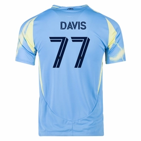 adidas Philadelphia Union Eddy Davis III Authentic Away Jersey 25/26 (Blue/Yellow) Garment Dyed Colorfastness