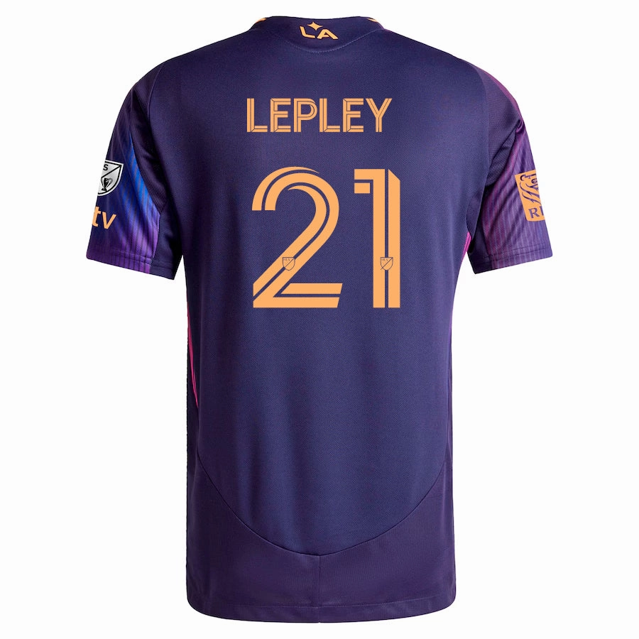 adidas Tucker Lepley LA Galaxy Authentic Away Jersey w/ MLS   Apple TV   RBC Sponsor 25/26 (Purple) Any Season Practical Wear