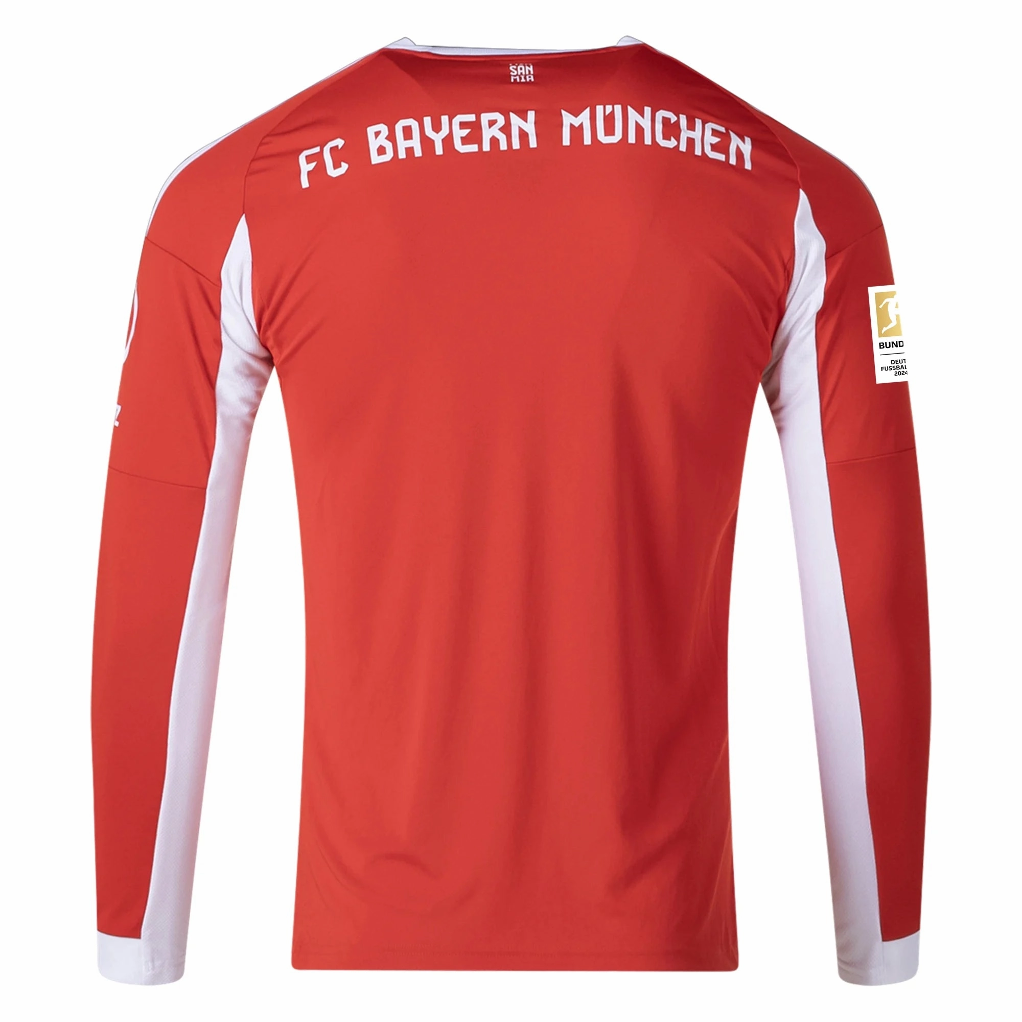 adidas Men's Bayern Munich Long Sleeve Home Jersey 25/26 w/ Bundesliga Champions Patch (Red/White) Sleek lines