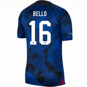 Nike United States George Bello Authentic Match Away Jersey 22/23 (Bright Blue/White) Streamlined Fit