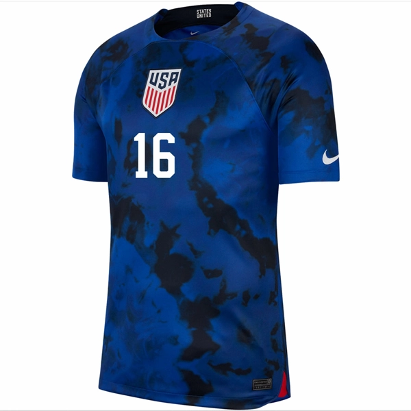 Strong Lines Gym Ready Nike United States George Bello Authentic Match Away Jersey 22/23 (Bright Blue/White)