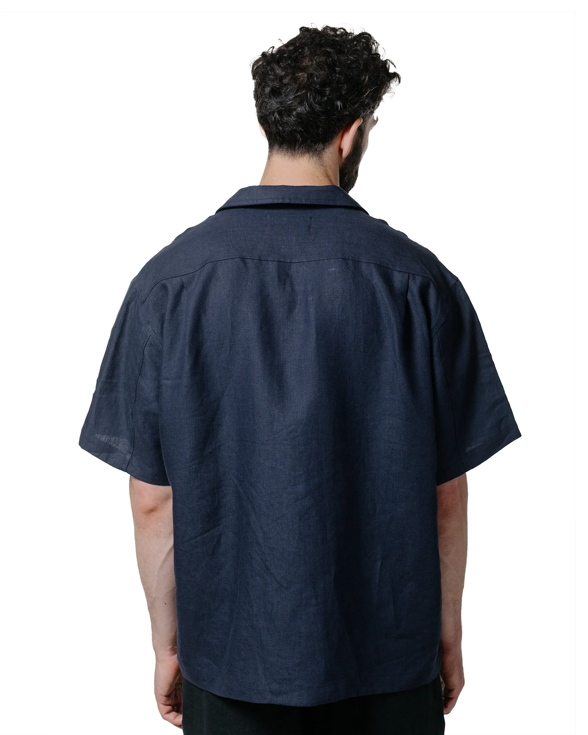 elegant design James Coward Sundown Shirt Navy Welterweight Linen
