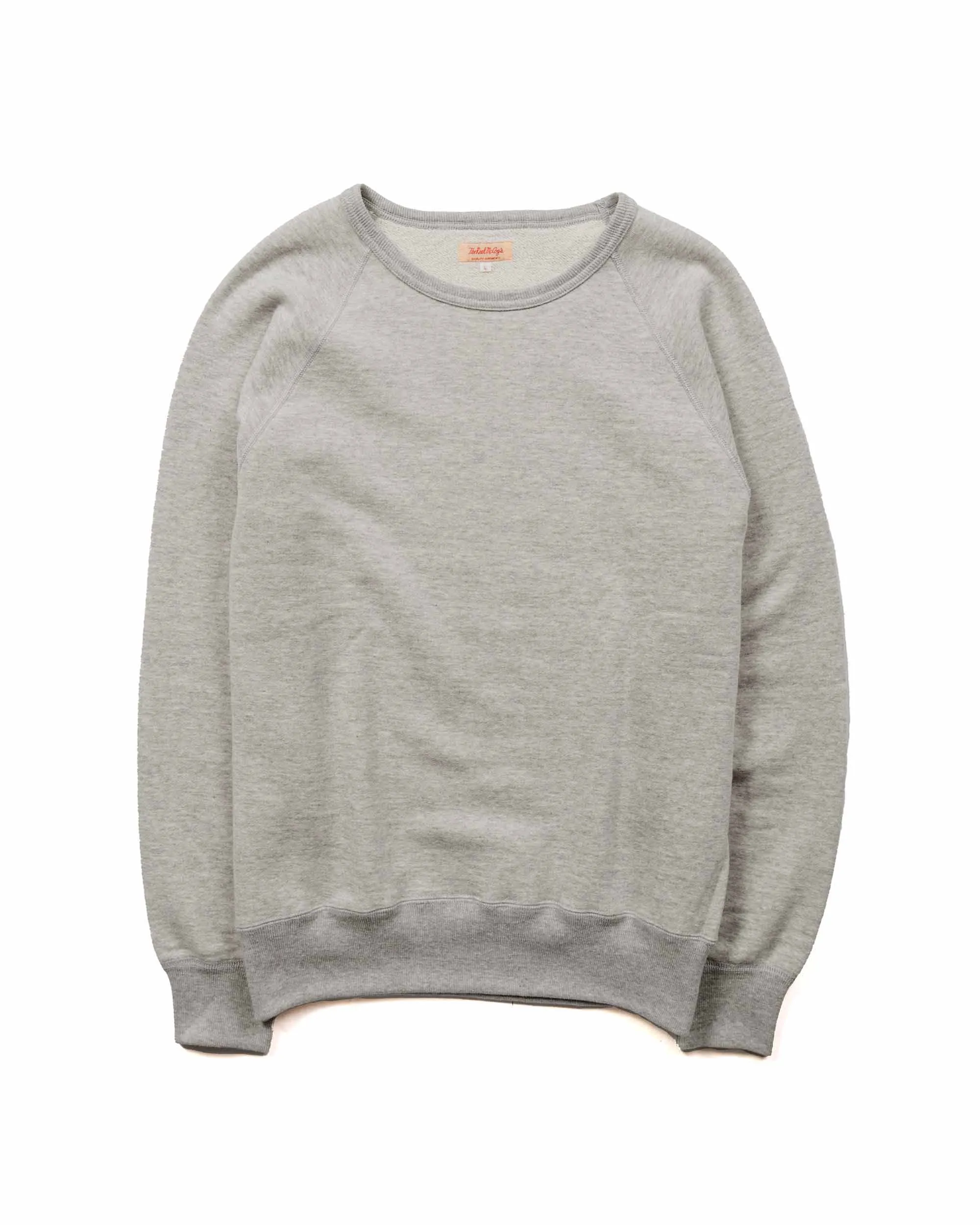 The Real McCoy's MC21018 9oz. Loopwheel Raglan Sleeve Sweatshirt Ash Grey product business casual suitability Seasonal Layer