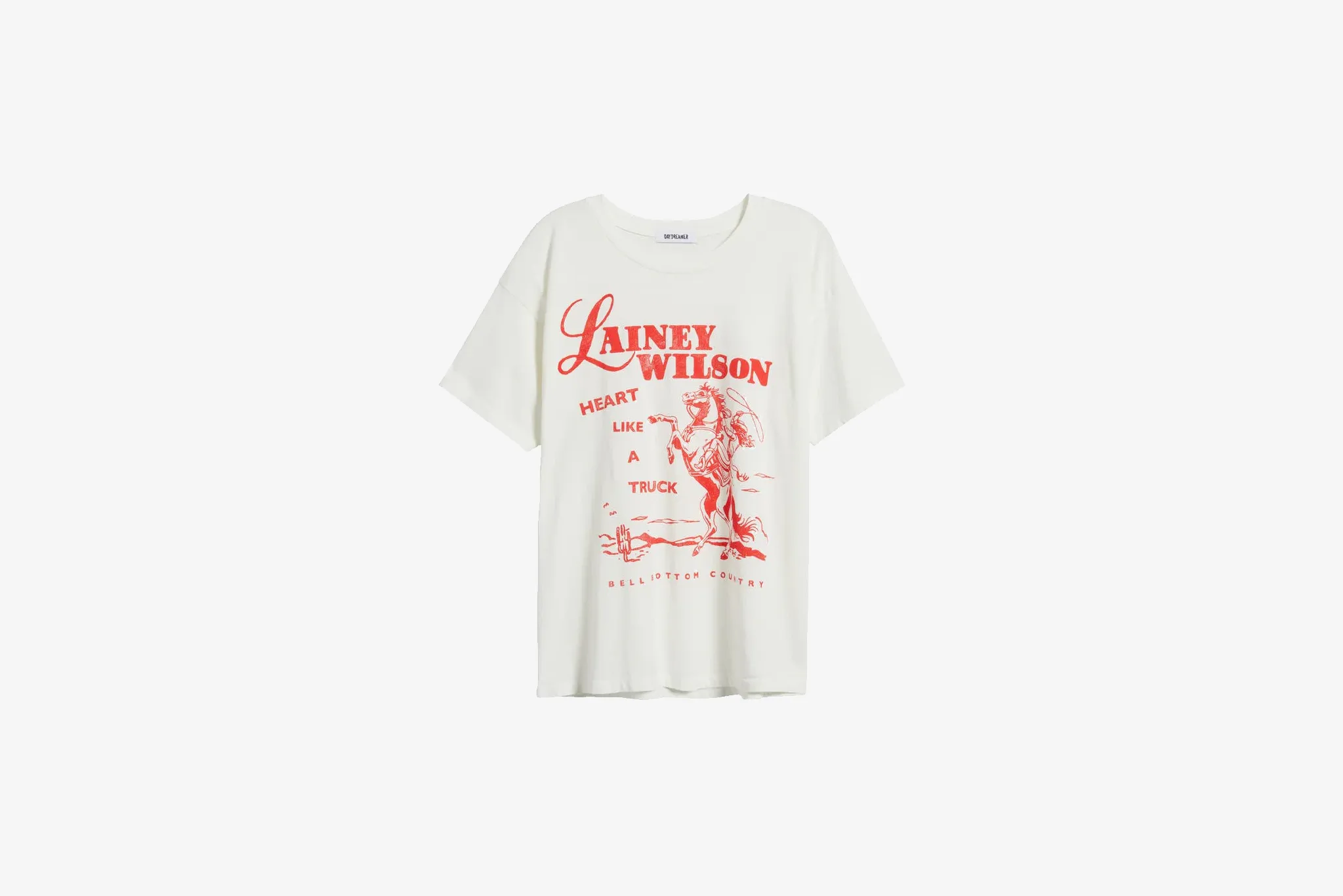 Daydreamer "Lainey Wilson Bell Bottom Country Tee" W - Vintage White City Casual NonSlipGrip