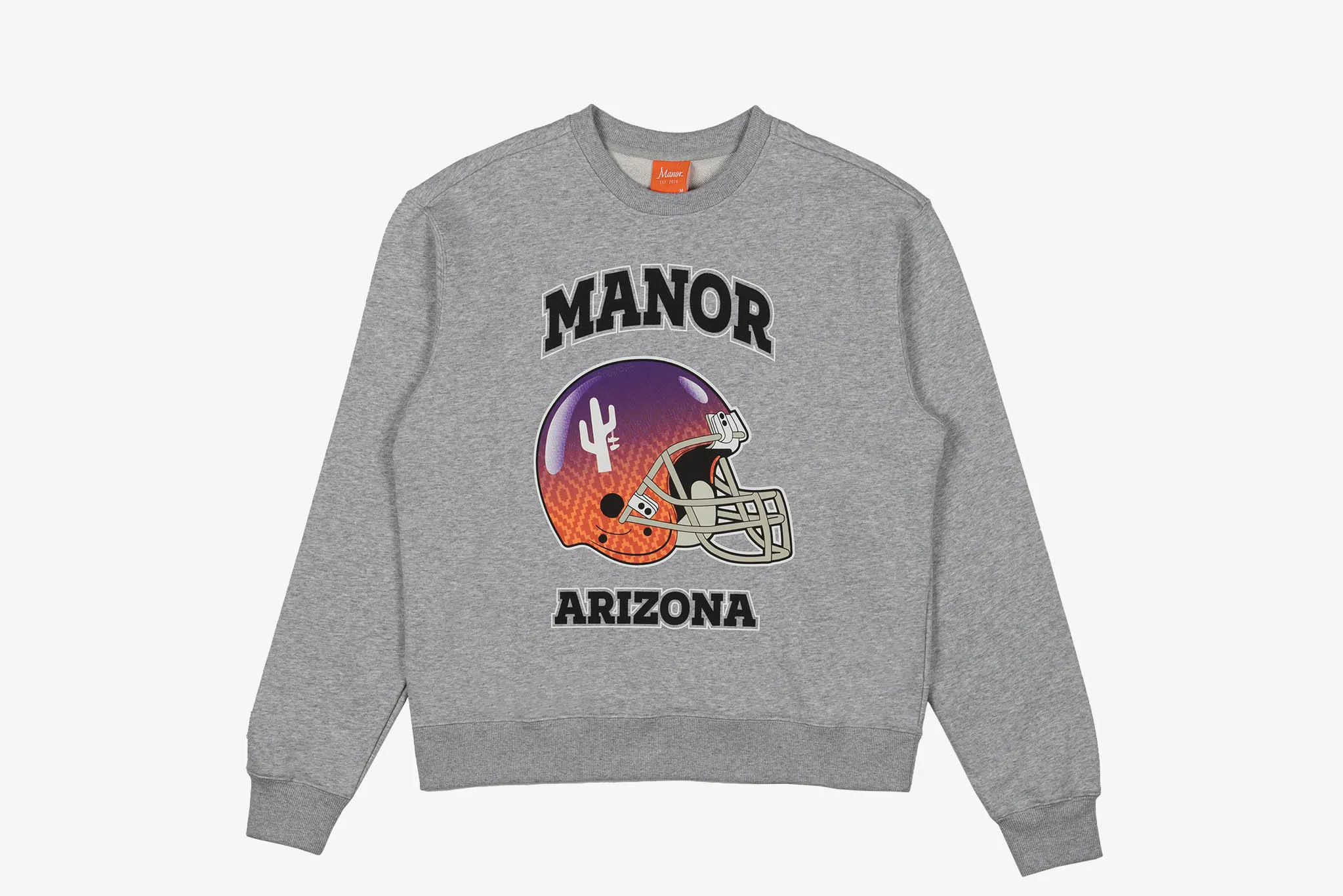 Manor x NFL "Hang Time Helmet Crew" M - Grey SweatAbsorbingTexture