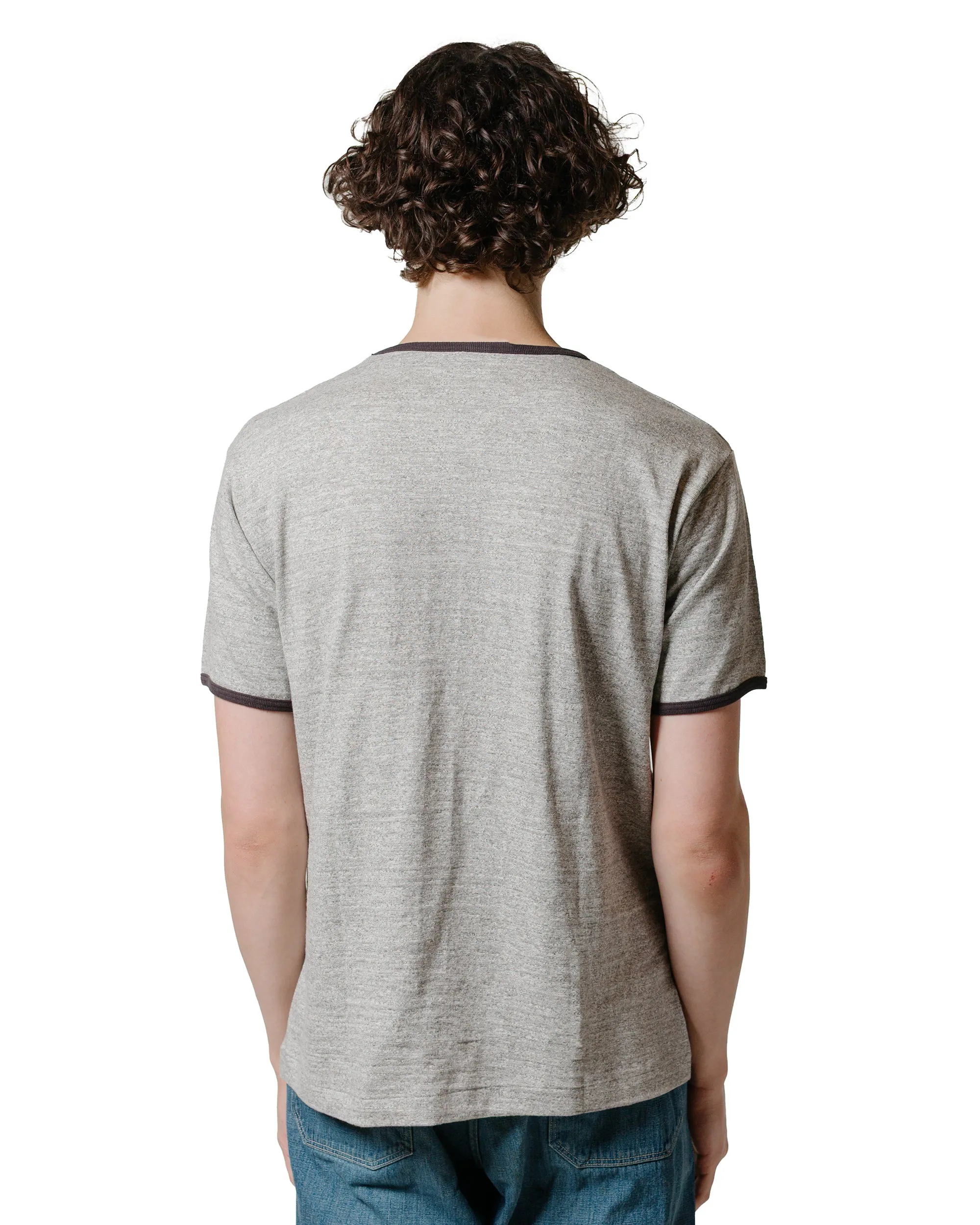 Fashion Comfort Warehouse Lot. 4059 Ringer T Plain Heather Gray/Black