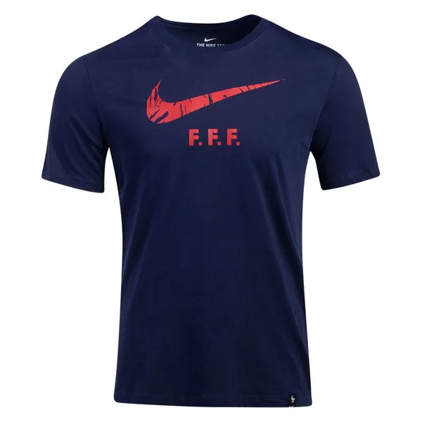 Nike France Ground T-Shirt 2020 (Navy) Unisex Fit Pre Shrunk Cotton