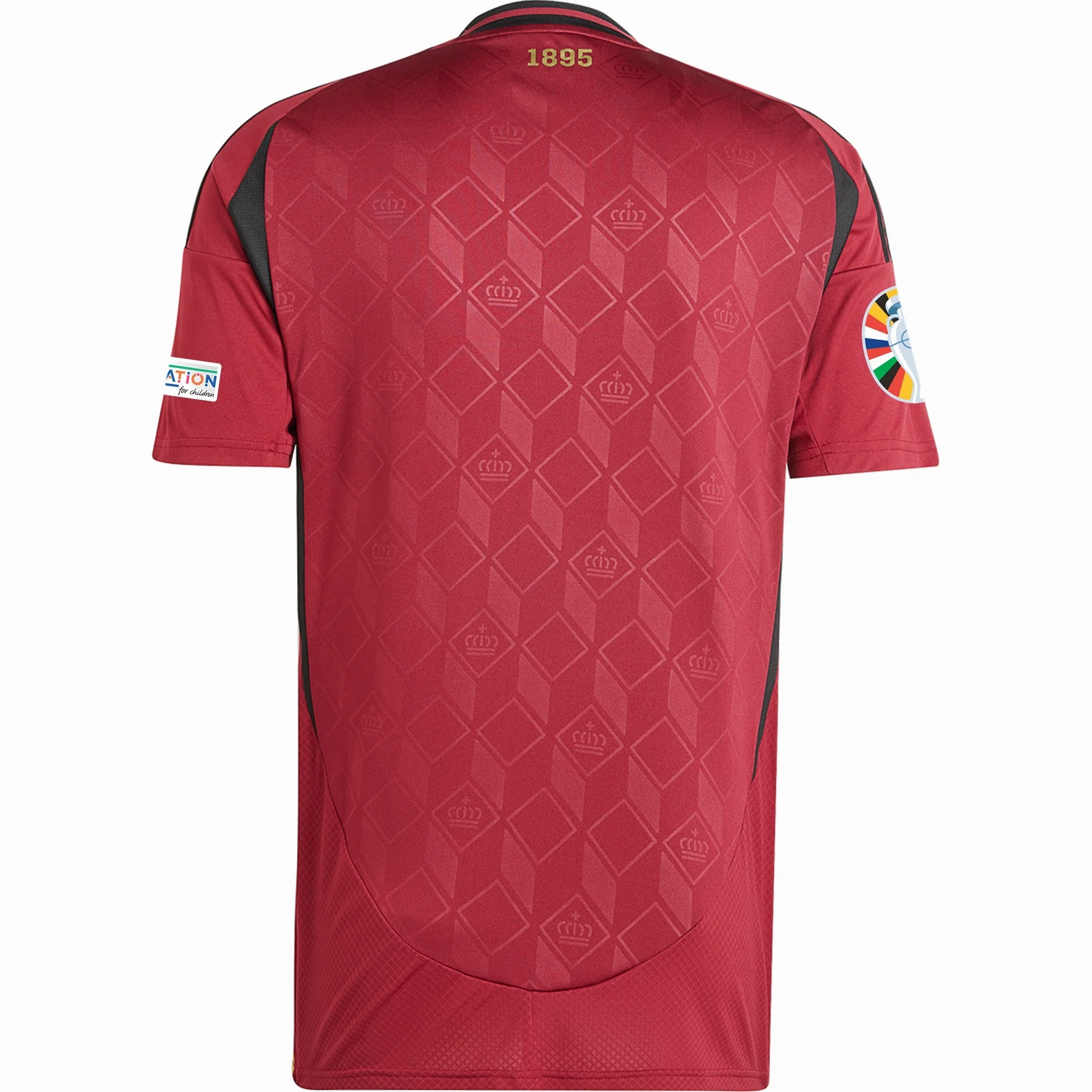 Body Fit adidas Belgium Home Jersey w/ Euro 2024 Patches 24/25 (Burgundy)