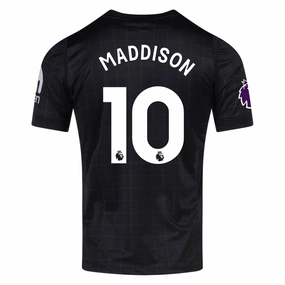 Form Fit Nike Maddison Men's Tottenham Away Jersey w/ EPL   No Room For Racism Patches 25/26 (Black/Iron)