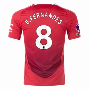 Training Clothes adidas Manchester United Authentic Bruno Ferandes Home Jersey w/ EPL   No Room For Racism Patches 24/25 (MUFC Red/Bright Red)