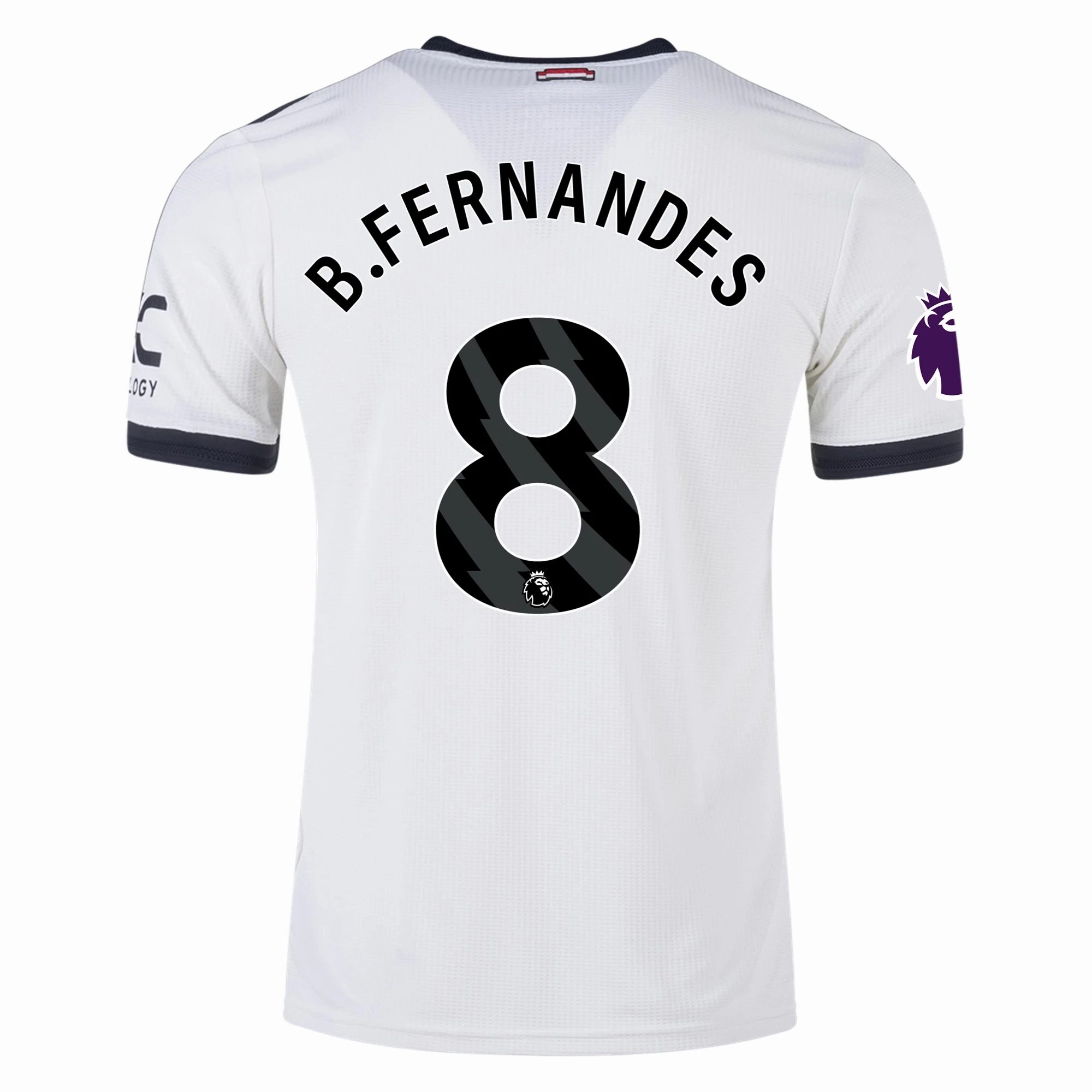 Fade Resistant Finish Fade Resistant Prints adidas Manchester United Bruno Fernandes Authentic Third Jersey w/ EPL Patch 24/25 (Off White)