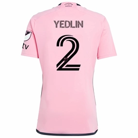 Reinforced Shoulders adidas Inter Miami DeAndre Yedlin Royal Caribbean Home Jersey w/ MLS   Apple TV Patches 24/25 (Easy Pink)