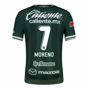 Charly Ivan Moreno Men's Leon FC Home Jersey 25/26 w/ BBVA Liga Patch (Green) Reinforced Armholes