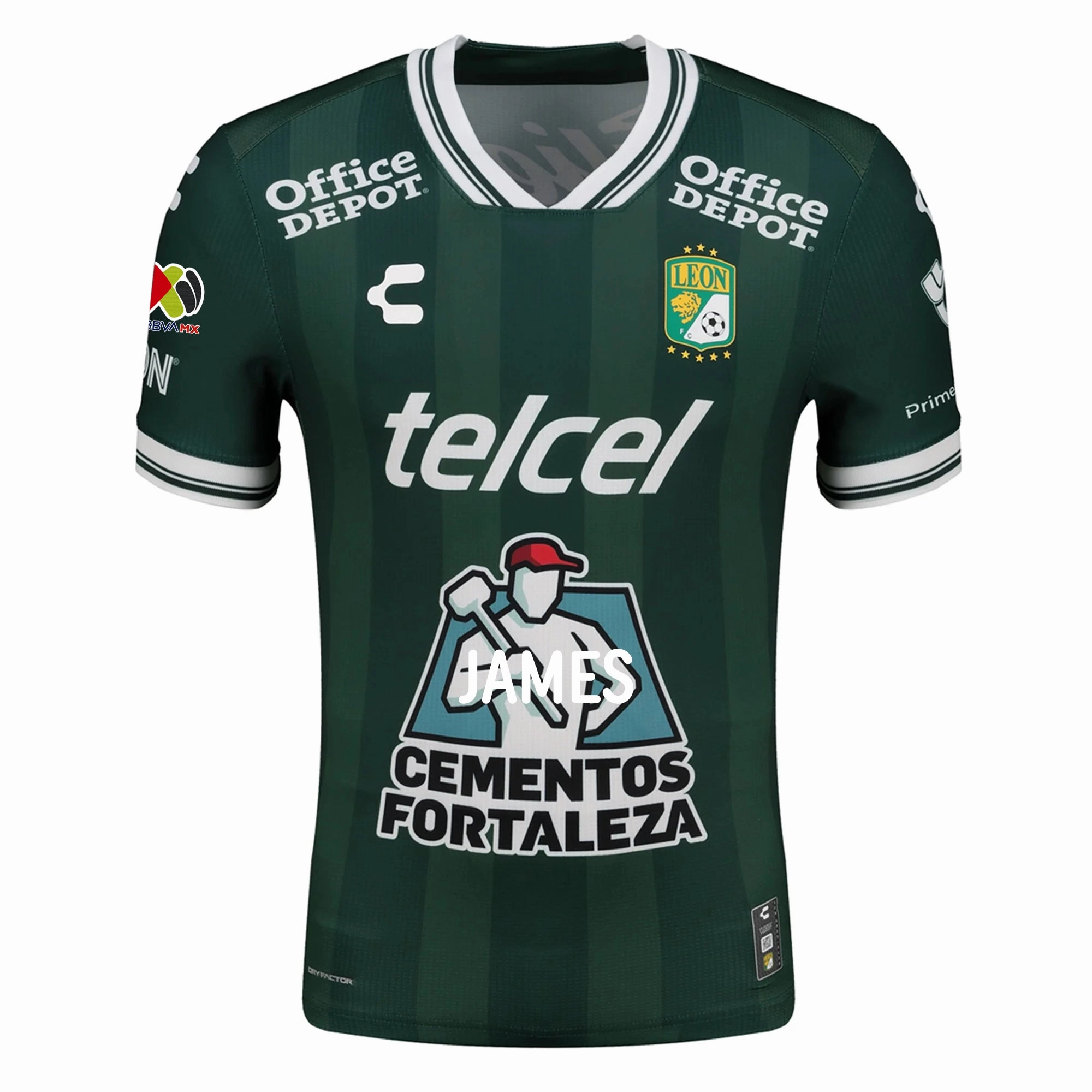 Reinforced Hems Flexible Drop Shoulder Cut Charly Ivan Moreno Men's Leon FC Home Jersey 25/26 w/ BBVA Liga Patch (Green)