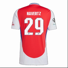 adidas Arsenal Kai Havertz Home Jersey w/ Champions League Patches 24/25 (Better Scarlet/White) Multi Zone Ventilation