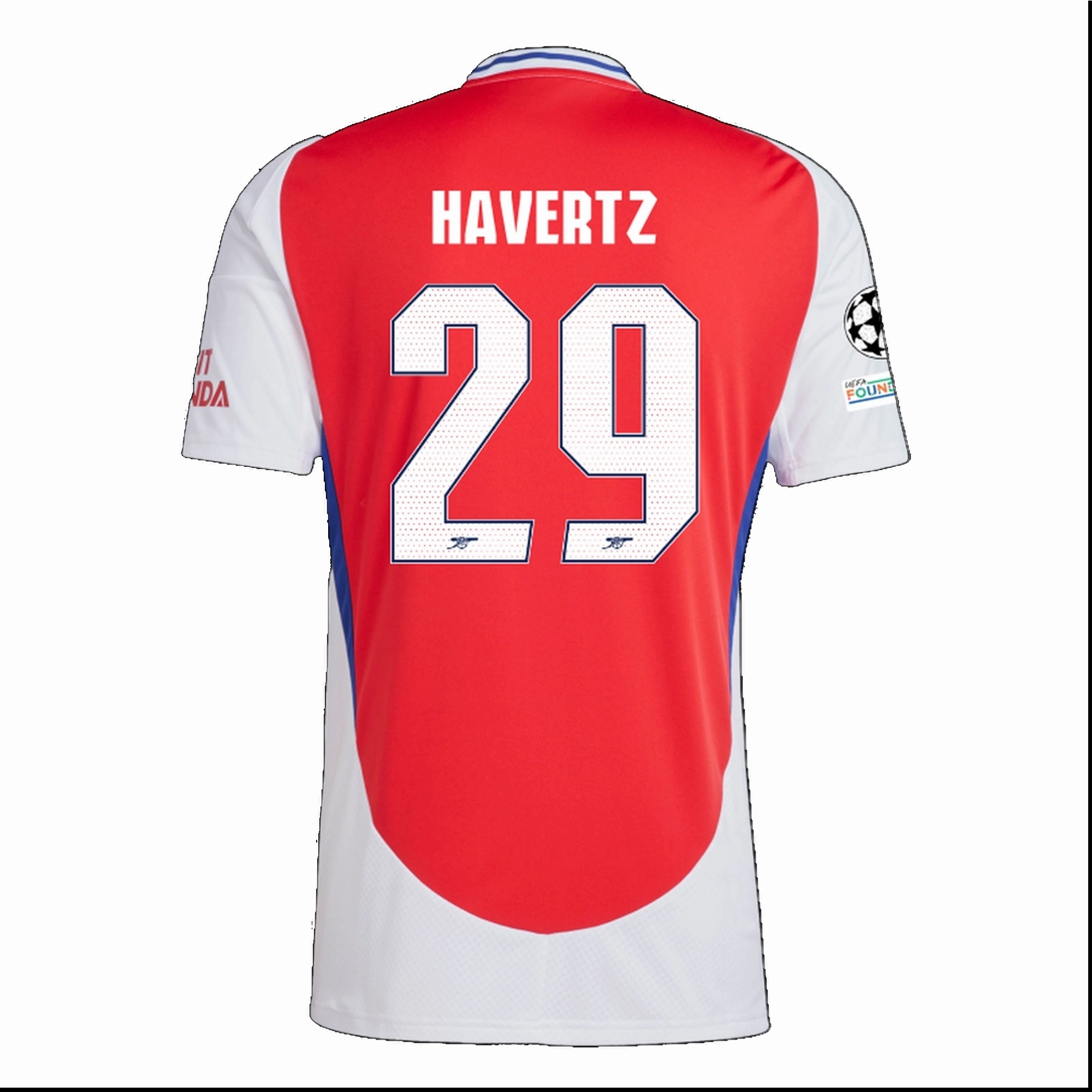 adidas Arsenal Kai Havertz Home Jersey w/ Champions League Patches 24/25 (Better Scarlet/White) Multi Zone Ventilation