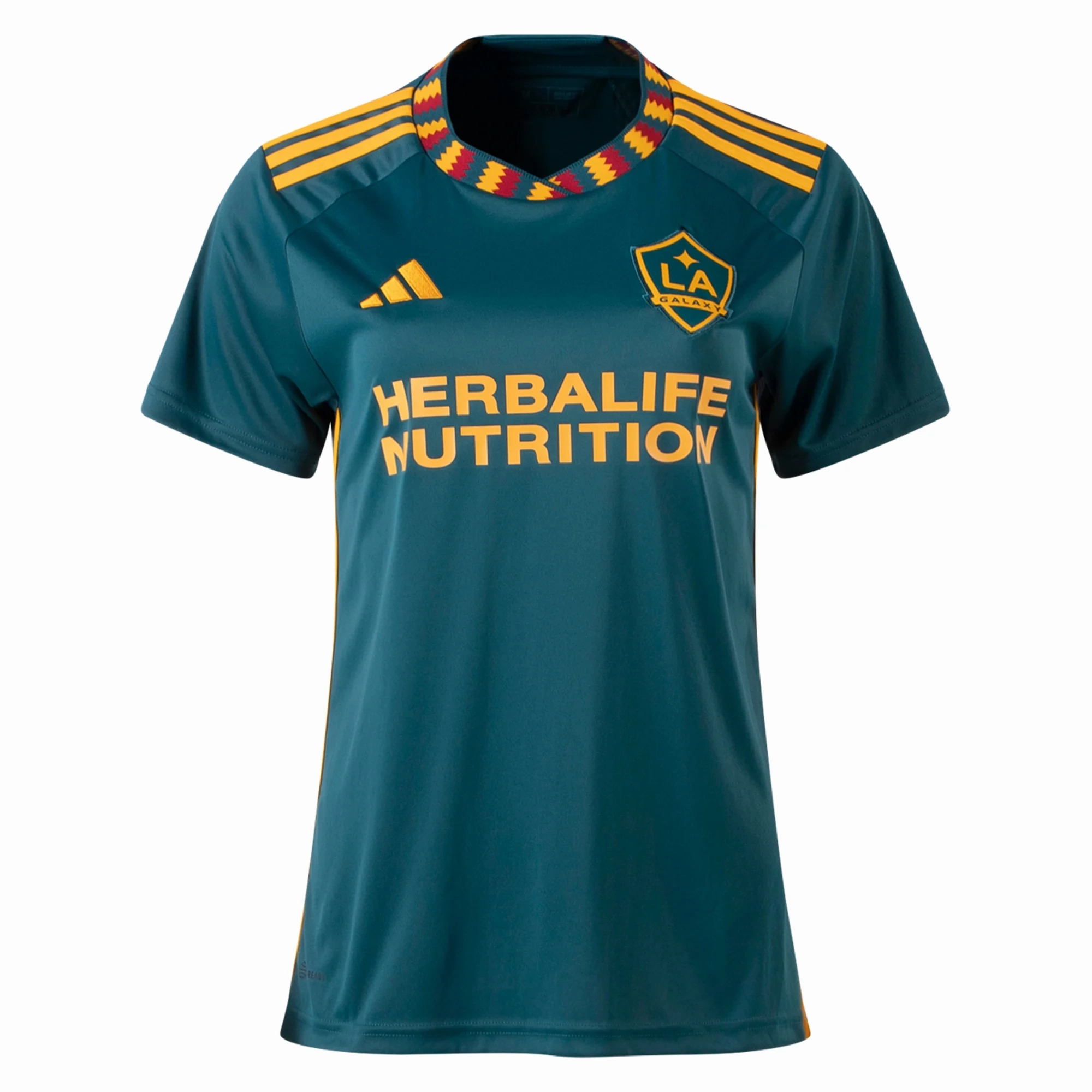 adidas Womens LA Galaxy Away Jersey 23/24 (Mystery Green/Team College Gold) Power Moves