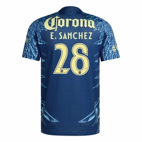 adidas E. Sanchez Men's Club Am??rica 25/26 Authentic Away Jersey (Blue) Reflective Detailing Friction Free Seams