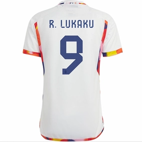 3D Knit Texture Versatile Outfit adidas Belgium Romelu Lukaku Away Jersey 22/23 (White/Multi)