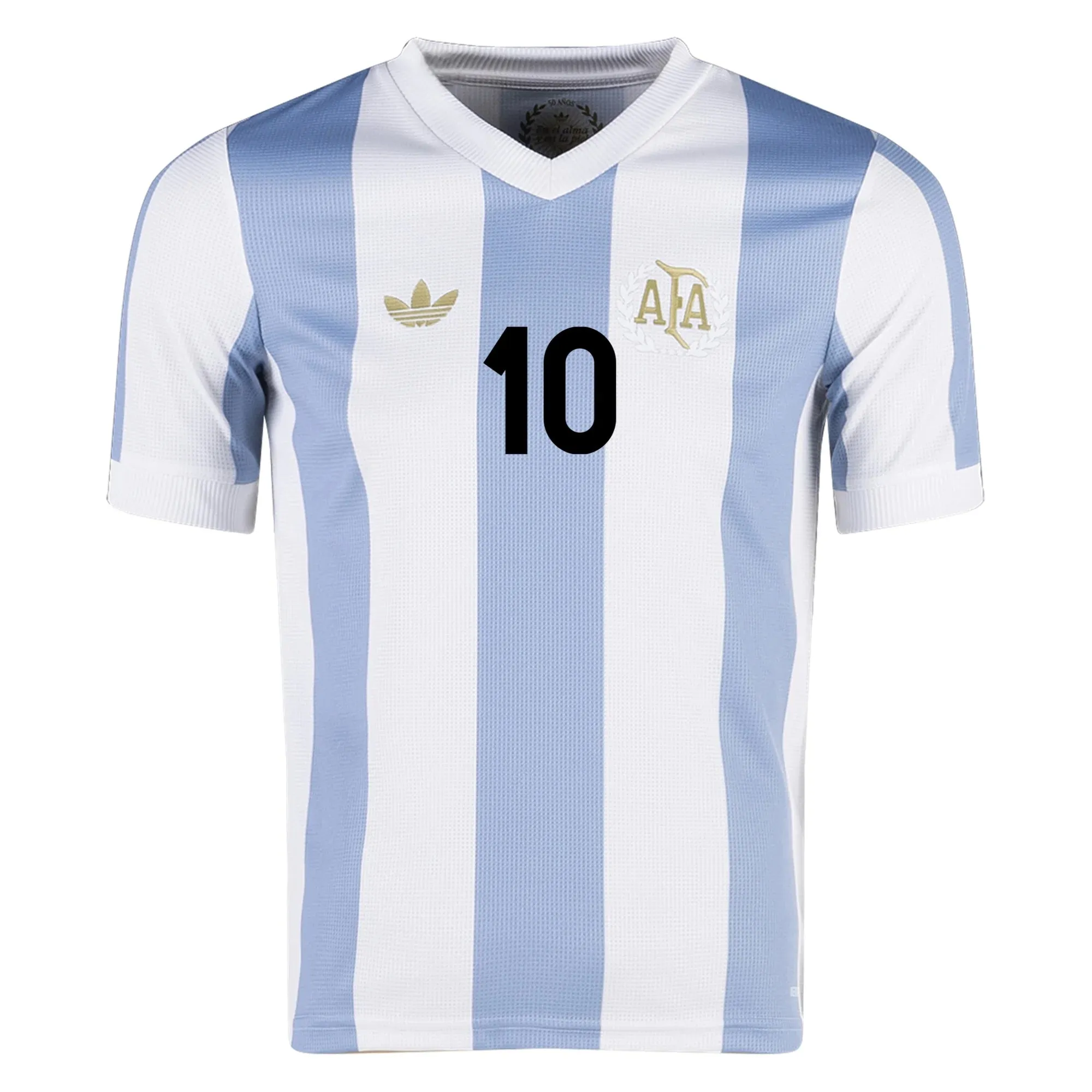 Adaptive Thermal Control Light Reflective Trim Accent adidas Youth Lionel Messi Argentina Anniversary Jersey 24/25 (Ambient Sky/Cloud White)