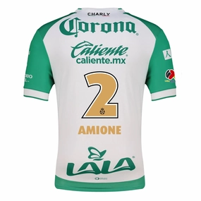 Charly Bruno Amione Men's Santos Laguna Home Jersey 25/26 w/ BBVA MX Patches (Green/White) Endurance Wear Moisture Control Lining