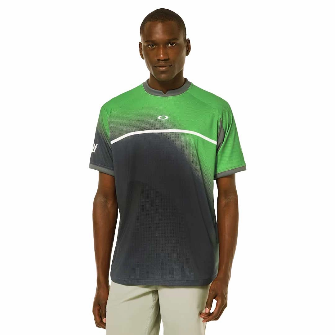 Grid Texture Fabric Athletic Collar Style Oakley - Men's Sand Camo Rgln T-Shirt (FOA404872 73W)