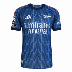 Stretch Comfort adidas Arsenal Authentic Away Jersey w/ EPL   No Room For Racism 25/26 (Indigo/Silver)