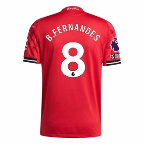 Athletic Silicone Trim Moisture Wicking Fabric adidas Bruno Fernandes Men's Manchester United Authentic Home Jersey 25/26 w/ NRFR   EPL Patch (Red)