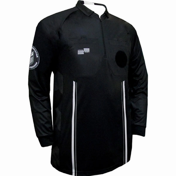Official Sports Men's Long Sleeve Referee Jersey 9073 USSF Pro (Black) Dynamic Style