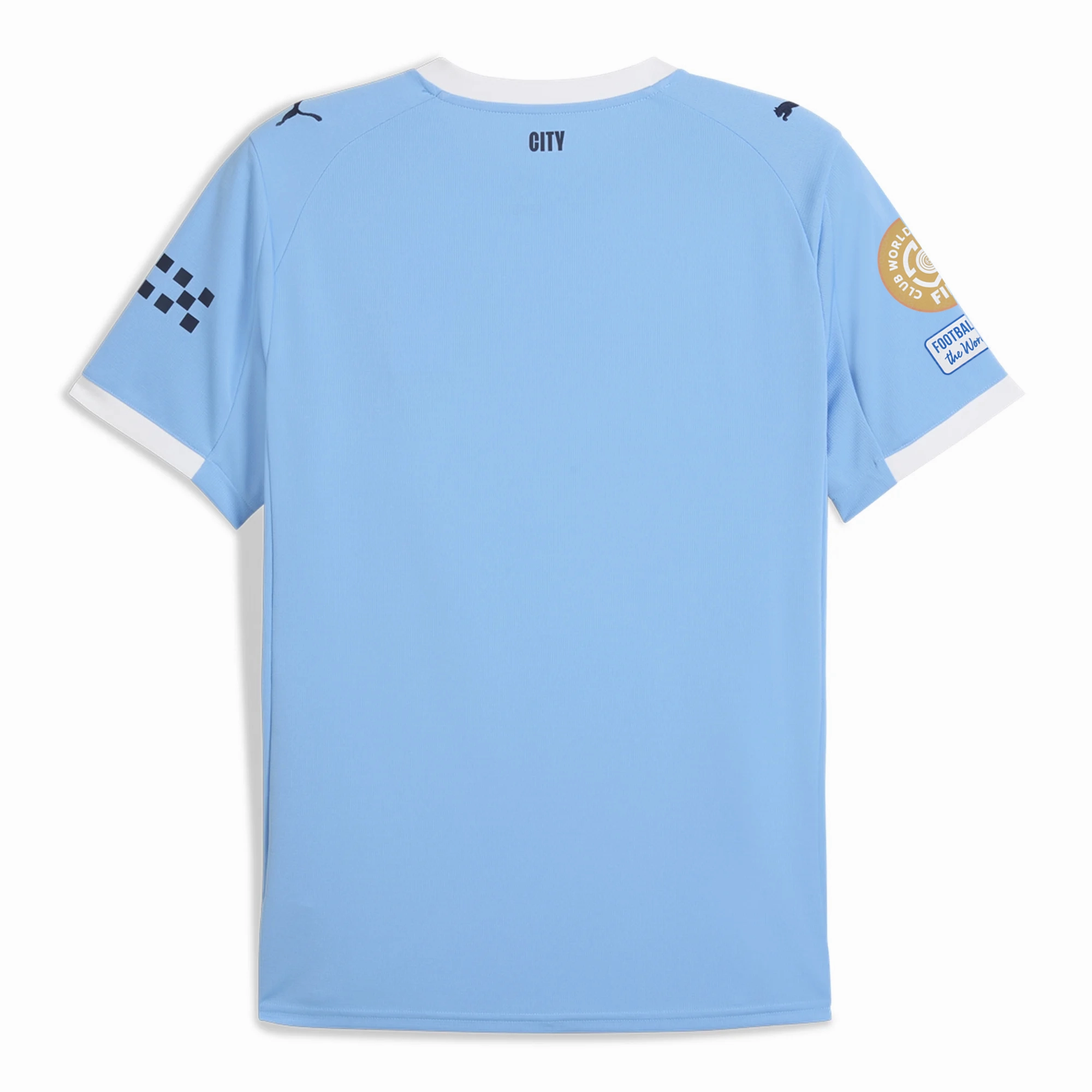 Yarn Dye Effect Dynamic Fit Construction Puma Manchester City Home Jersey w/ Club World Cup Patches 25/26 (Team Light Blue/Puma White)