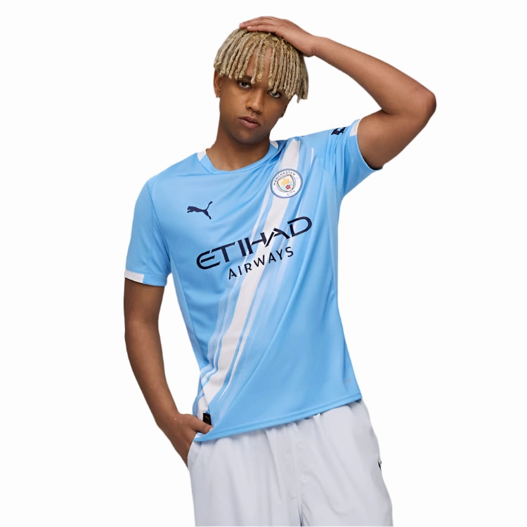 Puma Manchester City Home Jersey w/ Club World Cup Patches 25/26 (Team Light Blue/Puma White) Fitted Look