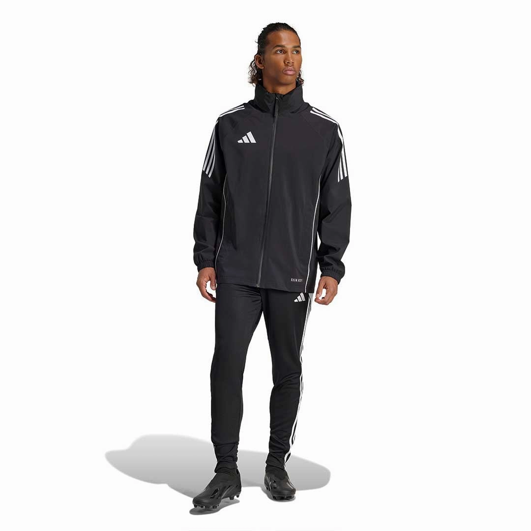 adidas - Men's Tiro 24 Hooded Rain Jacket (IJ7390) Street Style Temperature Regulating Lining