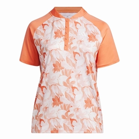 adidas - Women's Floral Golf Polo (Plus Size) (IA9129) On The Go