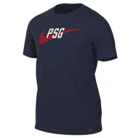 Nike Paris Saint-Germain Swoosh T-Shirt (Midnight Navy) Street Comfort