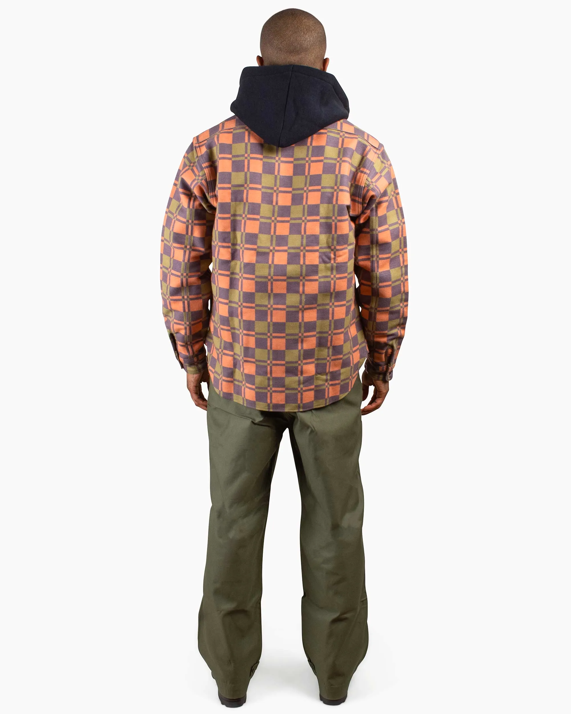 Workwear Approved The Real McCoy's MS20103 8HU Horse Blanket Flannel Shirt Orange