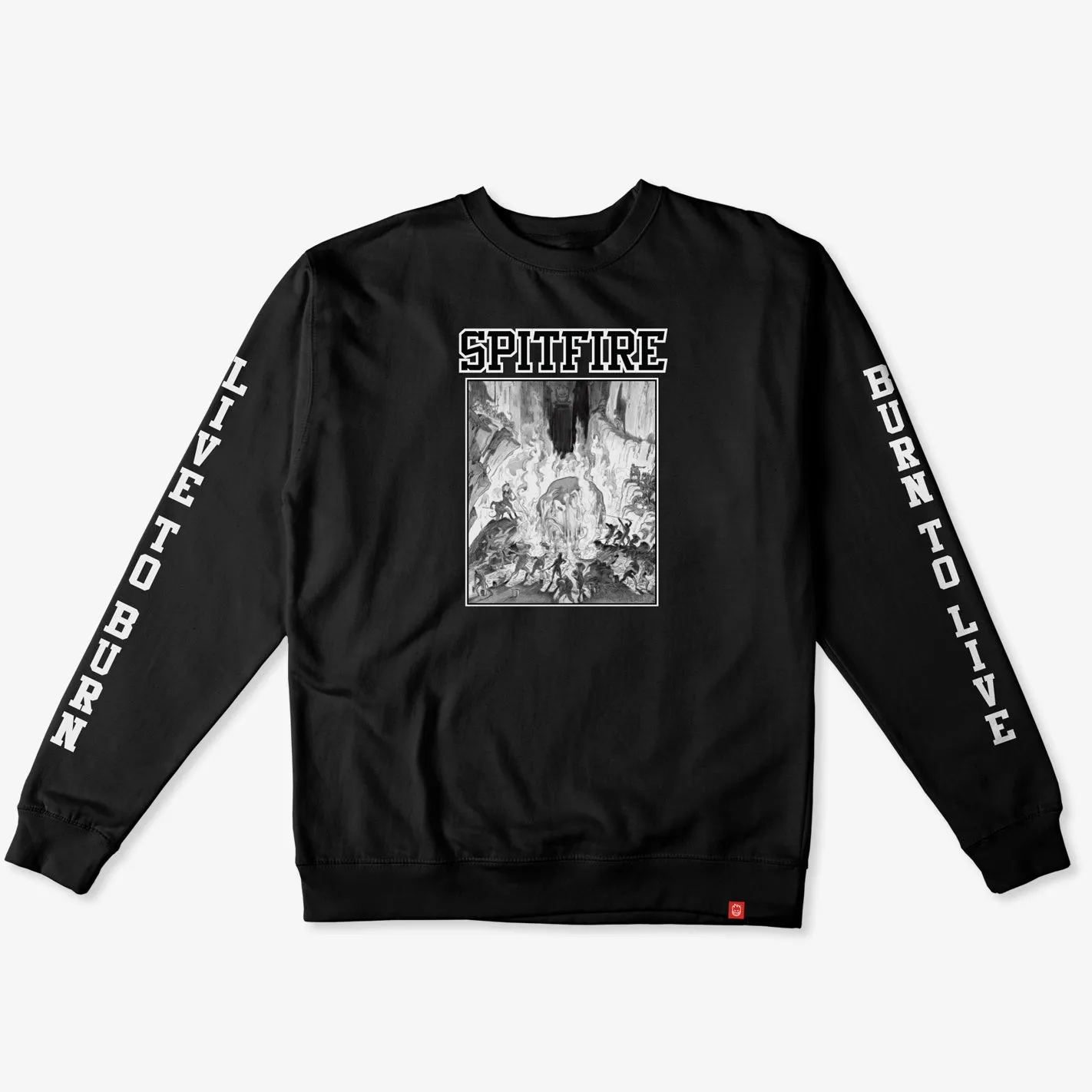 DurableThreadwork Inferno Crewneck (Black/White)
