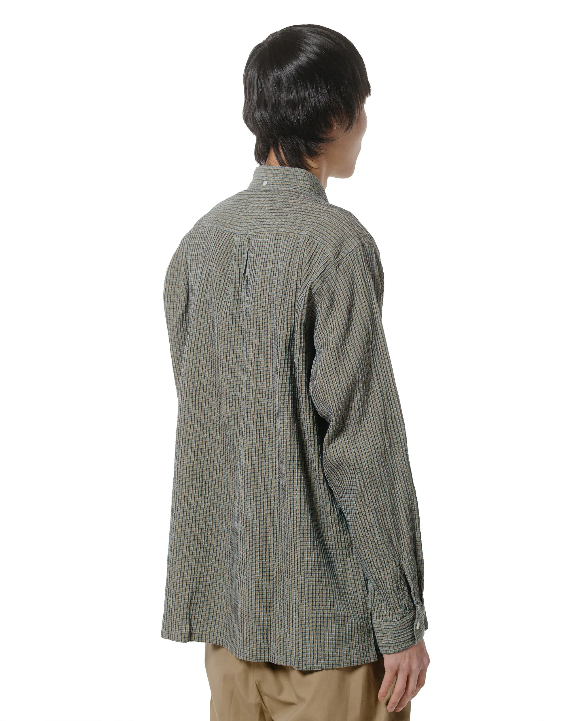 Anniversary Special Flex Fit Collar Beams Plus Open B.D. Plaid Olive