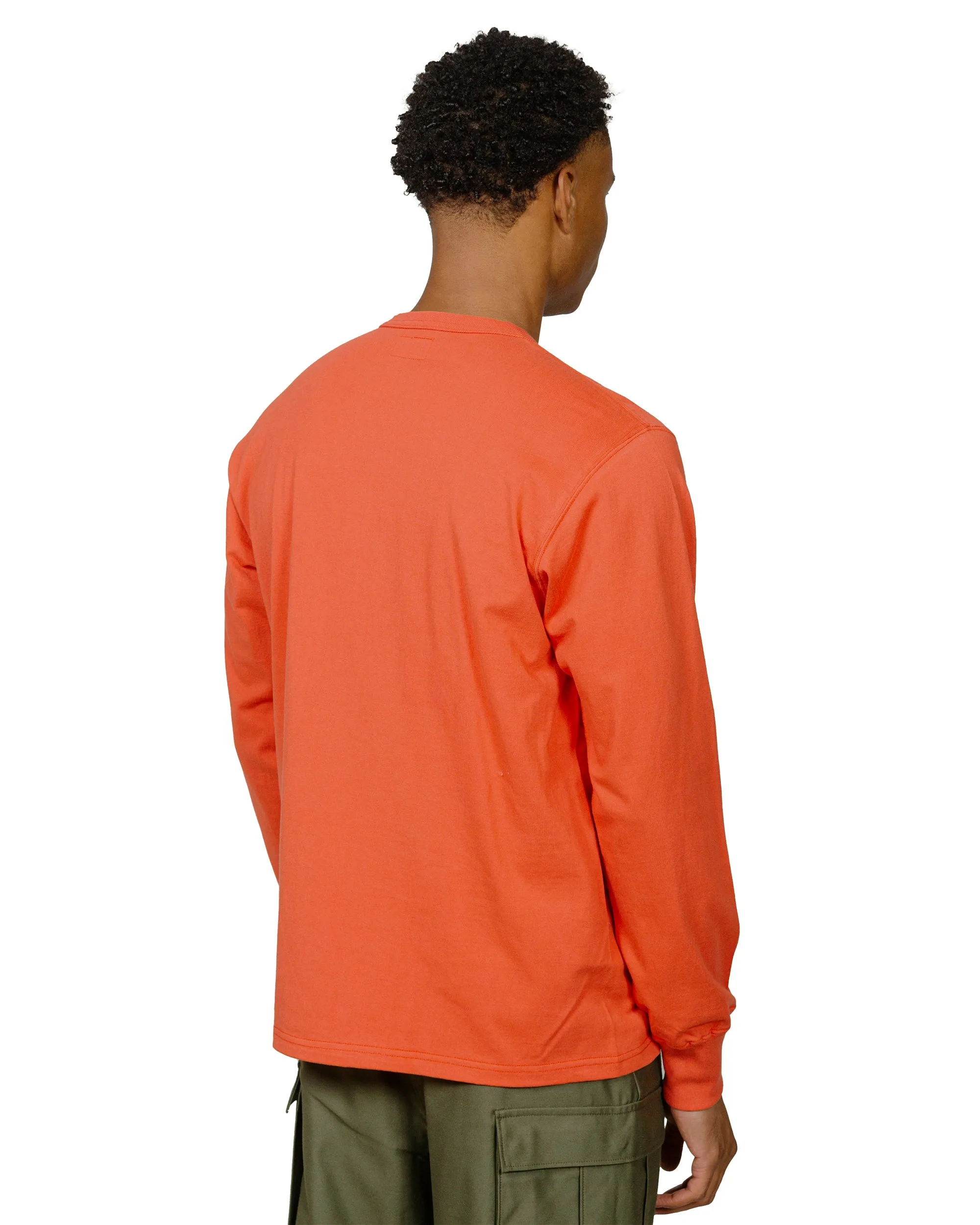 The Real McCoy's MC24019 Pocket Tee L/S Scarlet Soft & Smooth