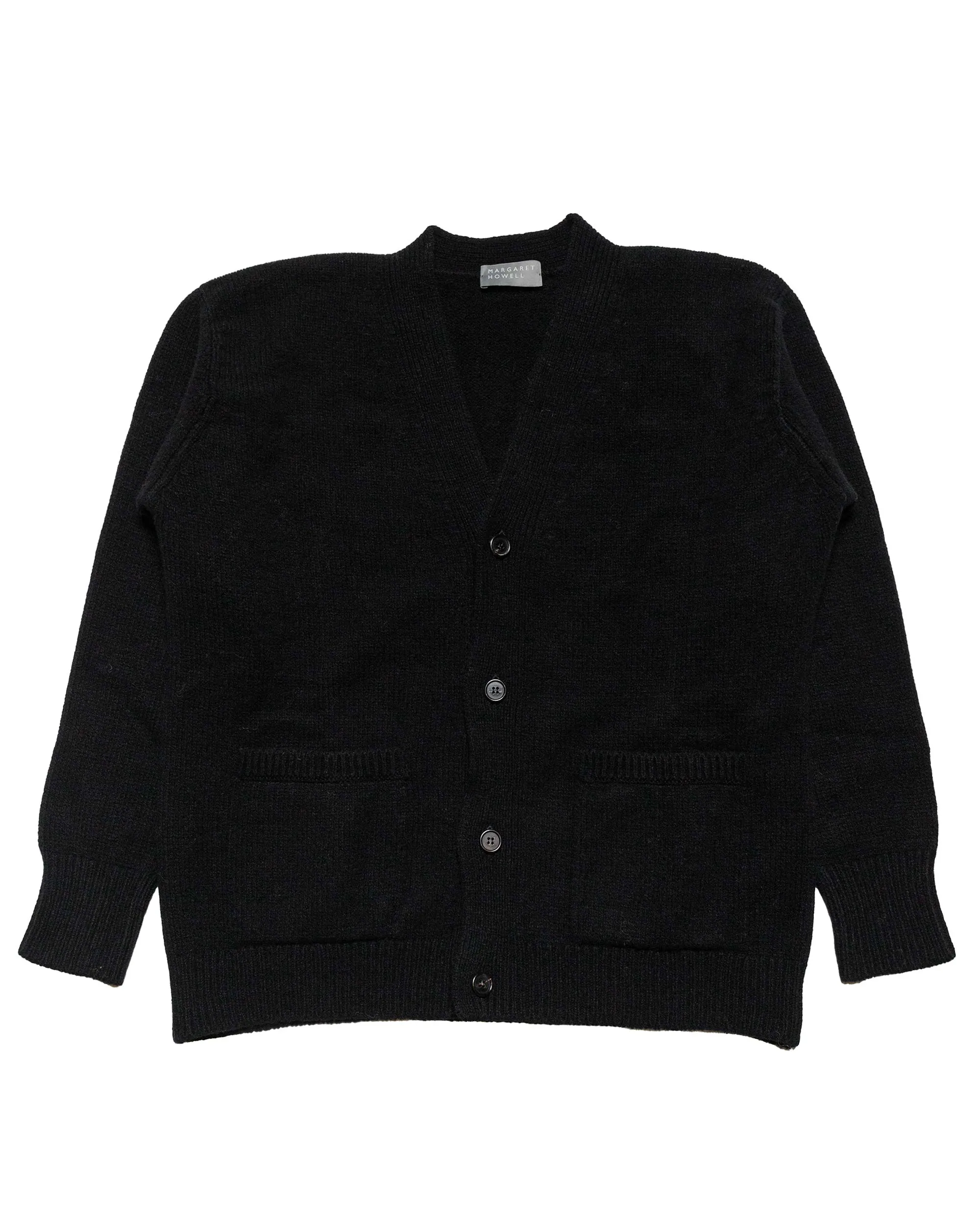 Margaret Howell Boxy Cardigan Geelong Black product rough ruggedness Winter Wear