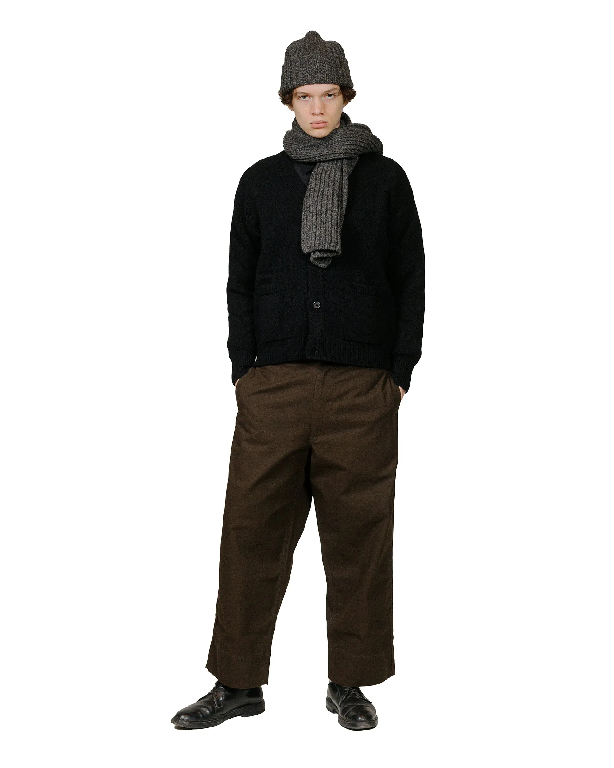 Travel Relaxed Budget Margaret Howell Boxy Cardigan Geelong Black