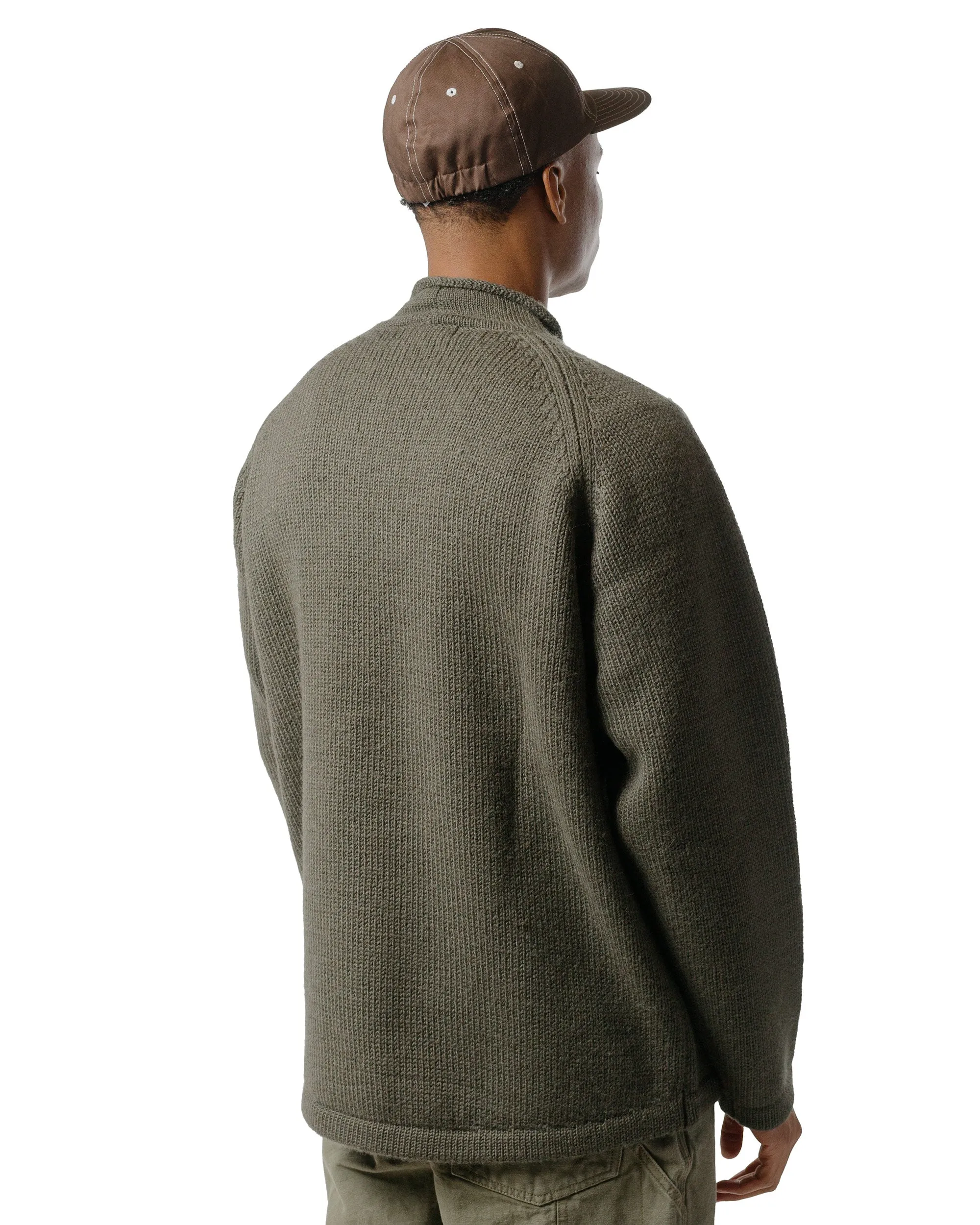 nonnative Adventurer Roll Neck Sweater Wool Yarn Khaki Essential Sporty Weekend Bold