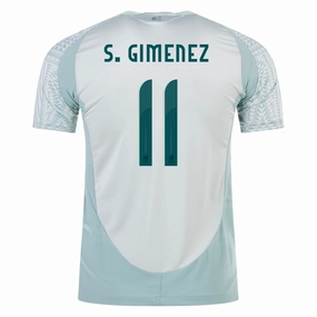 adidas Mens Mexico Authentic Santiago Gim??nez Away Jersey 24/25 (Linen Green) Everyday Wear Reflective details