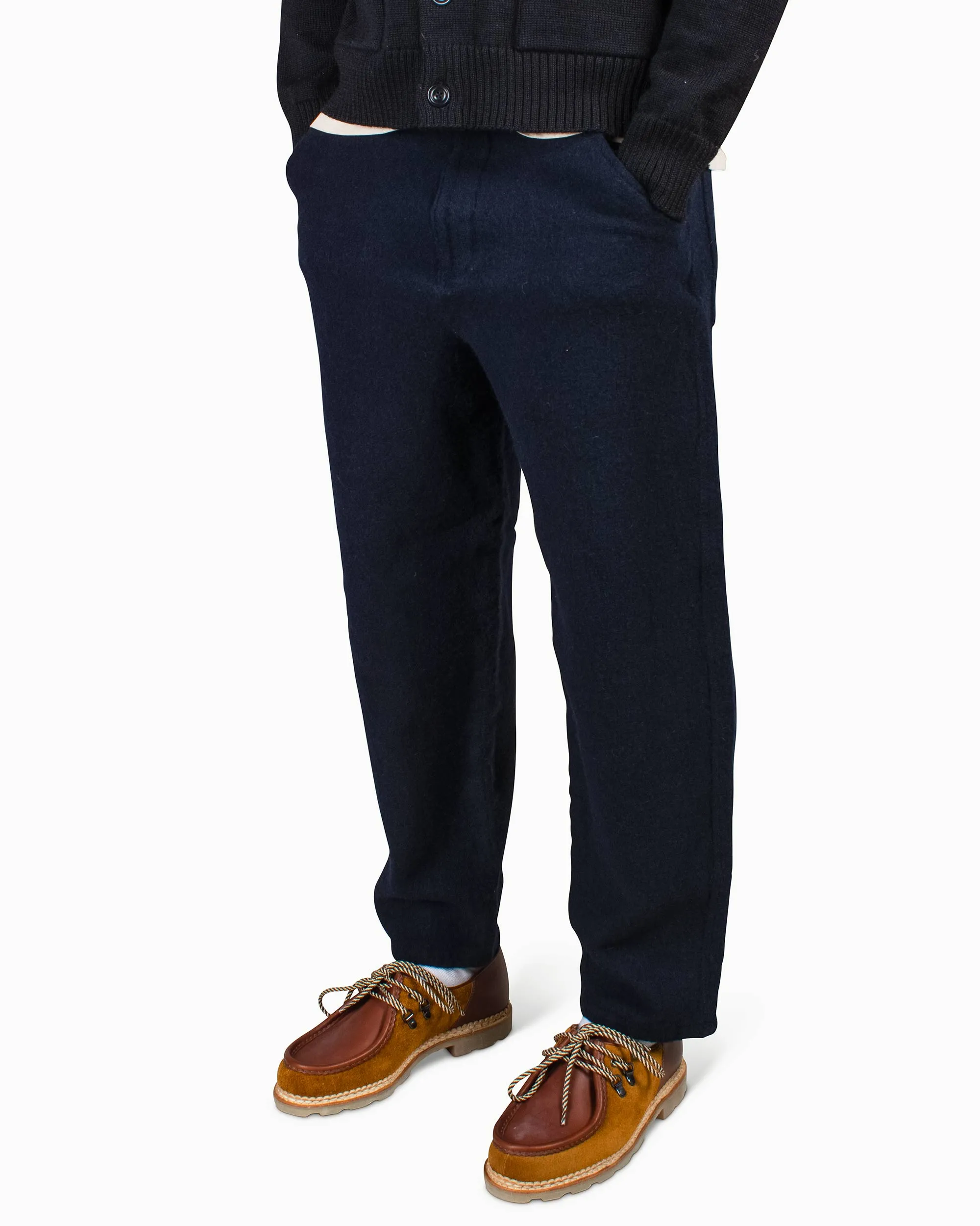 Comme des Gar?ons SHIRT Boiled Wool Pants Navy Weekend Adventure Holiday Travel