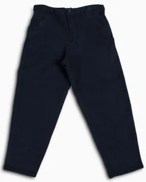 All-Purpose Wear Flatlock stitching Comme des Gar?ons SHIRT Boiled Wool Pants Navy
