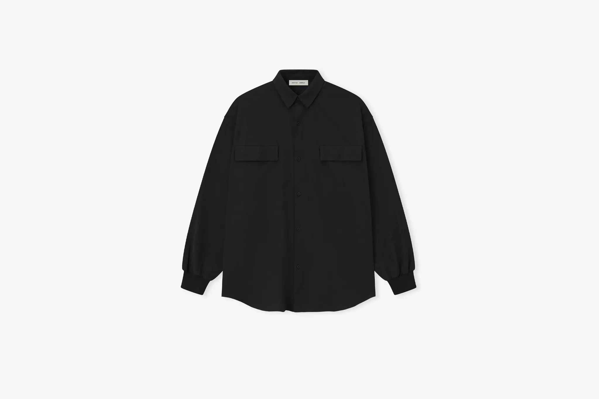 Scandi Clean Fear of God Essentials "Oxford Shirt" M - Jet Black
